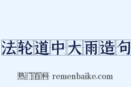 法轮道中大雨造句是什么意思的图片